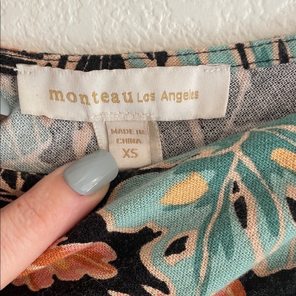 Tropical Leaf Print Midi Dress - Picture 2 of 7